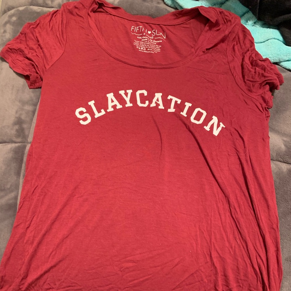 Burgundy/maroon tee / sleep shirt